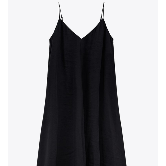 Zara * Oversized Flowy Boho Maxi Black Dress - Picture 6 of 6